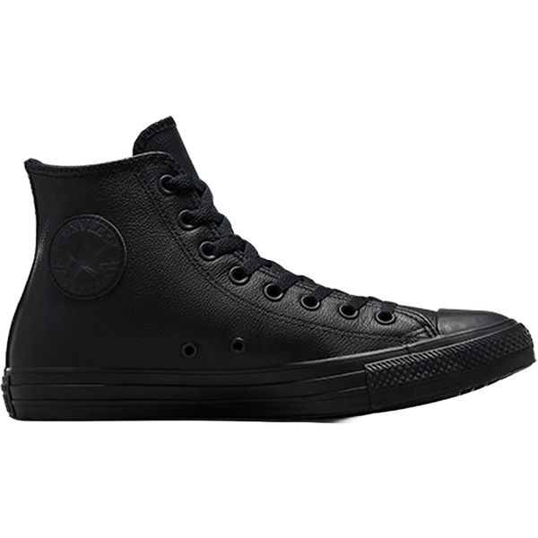 Trampki Converse Chuck Taylor HI Leather. Czarne trampki męskie Converse, bez wzorów, ze skóry, bez zapięcia. Za 358.35 zł.