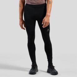 Legginsy męskie Odlo Tights ESSENTIAL. Czarne legginsy męskie Odlo, l, bez wzorów, do biegania. Za 289.99 zł.