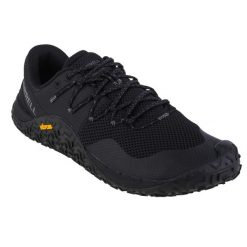 Buty do biegania męskie, Merrell Trail Glove 7. Czarne buty do biegania męskie Merrell, bez wzorów, z gumy, bez zapięcia, do biegania. Za 529.99 zł.