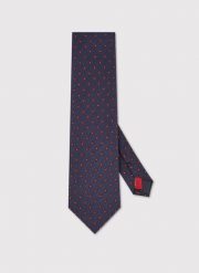 PAKO LORENTE - Jedwabny granatowy krawat. Niebieskie krawaty i muchy męskie Pako Lorente, bez wzorów, z jedwabiu. Za 149.99 zł.