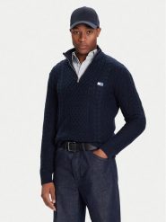 Tommy Jeans Sweter DM0DM22103 Granatowy Regular Fit. Niebieskie kardigany męskie Tommy Jeans, m, bez wzorów, z bawełny, bez ramiączek. Za 559.99 zł.