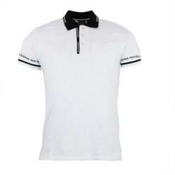 Polo Peak Mountain Croma. Białe koszulki polo męskie Peak Mountain, m, bez wzorów, sportowe, bez kołnierzyka, bez ramiączek. W wyprzedaży za 162.50 zł.