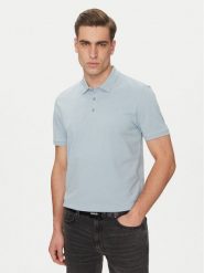 HUGO Polo Donos222 50466182 Niebieski Regular Fit. Niebieskie koszulki polo męskie Hugo, l, bez wzorów, z bawełny, bez kołnierzyka, bez ramiączek. Za 219.99 zł.