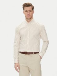 BOSS Koszula H-Roan-Bd-E-C1-243 50520285 Beżowy Slim Fit. Brązowe koszule męskie Boss, l, bez wzorów, z bawełny, bez kołnierzyka, bez ramiączek. Za 599.99 zł.