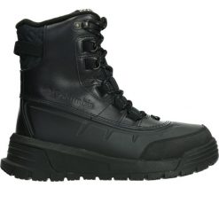 Buty turystyczne zimowe męskie Columbia Bugaboot Celsius. Czarne buty trekkingowe męskie Columbia, na zimę, bez wzorów, ze skóry, sportowe, bez obcasa, bez zapięcia. Za 576.10 zł.
