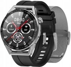 Smartwatch Rubicon Smartwatch RNCE88 (Sr) Srebrna bransoleta + czarny silikon Bluetooth Call. Czarne zegarki smartwatch Rubicon. Za 219.00 zł.