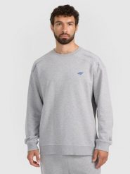 4F Bluza dresowa nierozpinana bez kaptura męska - szara L. Szare bluzy nierozpinane męskie 4f, l, bez wzorów, z bawełny, bez ramiączek, bez kaptura. Za 149.99 zł.