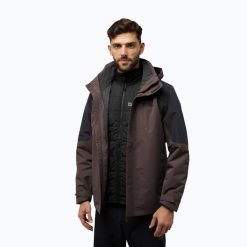 Kurtka 3w1 męska Jack Wolfskin Romberg 3In1. Brązowe kurtki męskie Jack Wolfskin, m, bez wzorów, sportowe, bez ramiączek, bez kaptura. Za 1,289.00 zł.
