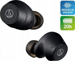 Słuchawki Audio-Technica AUDIO-TECHNICA WIRELESS EARBUDS ATH-CKS30TW+BK BLACK. Czarne słuchawki bluetooth Audio-Technica. Za 497.01 zł.