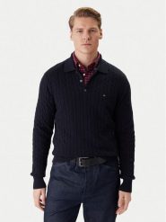 Tommy Hilfiger Sweter Classic MW0MW41955 Granatowy Regular Fit. Niebieskie kardigany męskie Tommy Hilfiger, m, bez wzorów, z bawełny, bez ramiączek. Za 649.99 zł.