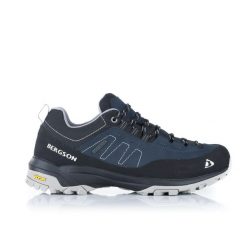 Buty trekkingowe męskie KIBO LOW STX. Brązowe buty trekkingowe męskie Bergson, bez wzorów, sportowe, bez obcasa, bez zapięcia. Za 489.00 zł.