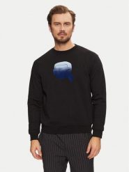 KARL LAGERFELD Bluza 705432 551942 Czarny Regular Fit. Czarne bluzy nierozpinane męskie KARL LAGERFELD, m, bez wzorów, z bawełny, bez ramiączek, bez kaptura. Za 429.99 zł.