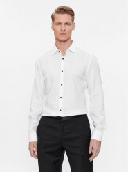 Hugo Koszula Kenno 50500998 Biały Slim Fit. Białe koszule męskie Hugo, m, bez wzorów, z lyocellu, bez kołnierzyka, bez ramiączek. Za 209.99 zł.