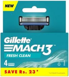 Gillette Mach 3 Wkład do maszynki 4szt. Golarki męskie Gillette. Za 81.29 zł.