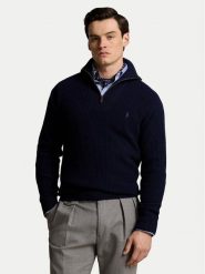 Polo Ralph Lauren Sweter 710941101001 Granatowy Regular Fit. Niebieskie kardigany męskie Polo Ralph Lauren, l, bez wzorów, z bawełny, bez ramiączek. Za 1,079.00 zł.