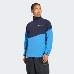 Kurtka Terrex Multi Climawarm Fleece. Niebieskie kurtki męskie ADIDAS, xl, bez wzorów, z polaru, bez ramiączek, bez kaptura. Za 329.00 zł.