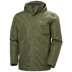 Izolowana, wodoodporna kurtka Helly Hansen Dubliner. Zielone kurtki męskie Helly Hansen, m, bez wzorów, bez ramiączek, bez kaptura. W wyprzedaży za 642.00 zł.