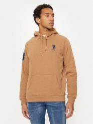 U.S. Polo Assn. Bluza MUP0683 Brązowy Regular Fit. Brązowe bluzy nierozpinane męskie U.S. Polo Assn., m, bez wzorów, z bawełny, bez ramiączek, bez kaptura. Za 139.99 zł.