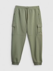 4F Spodnie dresowe cargo męskie - khaki XXL. Brązowe spodnie dresowe męskie 4f, bez wzorów, z dresówki. Za 229.99 zł.
