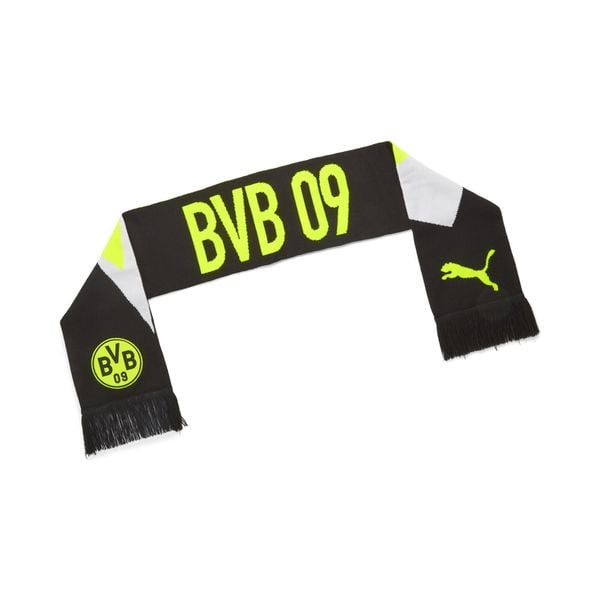 Szalik Borussia Dortmund Essentials PUMA. Czarne szaliki męskie Puma, bez wzorów. Za 109.00 zł.