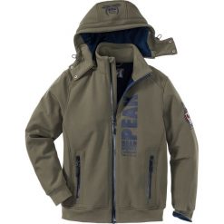 Kurtka softshell Regular Fit bonprix ciemnooliwkowy. Kurtki męskie marki bonprix. Za 124.99 zł.