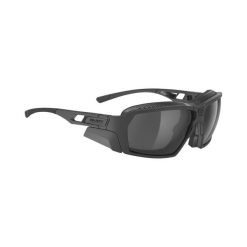 Okulary RUDY PROJECT AGENT Q - Smoke Black. Czarne okulary przeciwsłoneczne męskie Rudy Project, bez wzorów, sportowe. Za 980.00 zł.