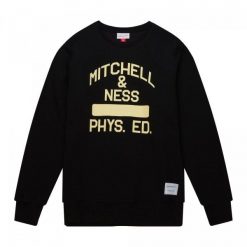 Bluza męska do koszykówki Mitchell & Ness Graphic Crew. Czarne bluzy nierozpinane męskie Mitchell & Ness, m, bez wzorów, sportowe, bez ramiączek, bez kaptura. Za 299.00 zł.