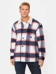 Tommy Jeans Kurtka przejściowa Sherpa DM0DM19652 Granatowy Regular Fit. Niebieskie kurtki męskie Tommy Jeans, m, bez wzorów, z jeansu, bez ramiączek, bez kaptura. Za 489.99 zł.