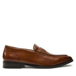 Półbuty Aldo. Brązowe eleganckie półbuty męskie Aldo, wizytowe, bez obcasa, bez zapięcia. Za 339.99 zł.