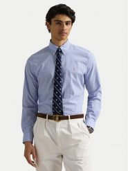 Polo Ralph Lauren Koszula 710968937003 Niebieski Custom Fit. Niebieskie koszule męskie Polo Ralph Lauren, m, bez wzorów, z bawełny, bez kołnierzyka, bez ramiączek. Za 659.99 zł.