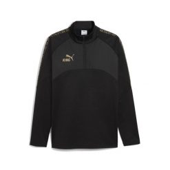 Męska treningowa kurtka na zimę KING z zamkiem 1/4 PUMA Black Gold. Czarne kurtki treningowe męskie Puma, na zimę, l, bez wzorów, bez kaptura, do biegania. Za 219.00 zł.