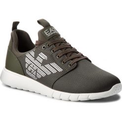 Sneakersy EA7 EMPORIO ARMANI - X8X007 XCC02 00044 Forest Green. Zielone buty sportowe na co dzień męskie EA7 Emporio Armani, z materiału, eleganckie. W wyprzedaży za 449.00 zł.