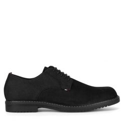 Półbuty U.S. Polo Assn. Czarne codzienne półbuty męskie U.S. Polo Assn., bez wzorów, bez obcasa, bez zapięcia. Za 329.99 zł.