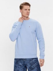 Tommy Jeans Bluza DM0DM09591 Błękitny Regular Fit. Niebieskie bluzy nierozpinane męskie Tommy Jeans, m, bez wzorów, z jeansu, bez ramiączek, bez kaptura. Za 299.99 zł.