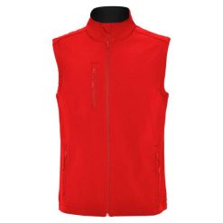 Męska Kamizelka Softshell Quebec. Czerwone kurtki softshell męskie ROLY, m, bez wzorów, z softshellu, bez kaptura, trekkingowe. Za 107.99 zł.
