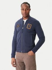 Aeronautica Militare Bluza 252FE2071UF00669 Granatowy Regular Fit. Niebieskie bluzy rozpinane męskie Aeronautica Militare, m, bez wzorów, z bawełny, bez ramiączek, bez kaptura. Za 989.99 zł.