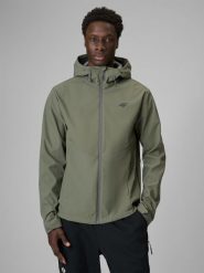 4F Kurtka softshell wiatroodporna membrana 5000 męska - khaki M. Brązowe kurtki męskie 4f, m, bez wzorów, z softshellu, bez ramiączek, bez kaptura. Za 299.99 zł.