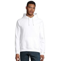Bluza Z Kapturem Dla Dorosłych Unisex Stellar. Białe bluzy nierozpinane męskie SOL'S, s, bez wzorów, sportowe, bez ramiączek, z kapturem. Za 157.99 zł.