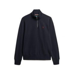 Sweter z kołnierzem typu camionneur Superdry Preppy. Niebieskie swetry męskie Superdry., bez wzorów, eleganckie, bez kołnierzyka, bez ramiączek. Za 315.50 zł.