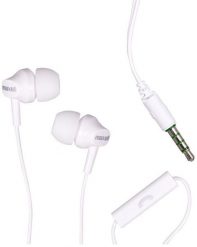 Maxell słuchawki przewodowe douszne EB-875 Jack 3,5mm biały. Białe słuchawki douszne NoName. Za 28.49 zł.