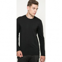 Calvin Klein Underwear - Longsleeve. Czarne koszulki męskie z długim rękawem Calvin Klein Underwear, z bawełny, z okrągłym kołnierzem, z długim rękawem. Za 129.90 zł.