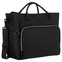 Czarna, praktyczna torba podróżna z poliestru wyposażona w uchwyt na walizkę - Peterson. Czarne torby sportowe męskie Peterson, bez wzorów. Za 114.99 zł.