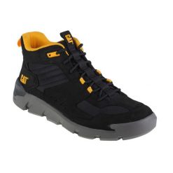 Buty trekkingowe męskie, Caterpillar Crail Sport Mid. Brązowe buty trekkingowe męskie CATerpillar, bez wzorów, z nubiku, bez zapięcia. Za 499.99 zł.