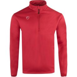 Męska bluza 1/4 zip w kolorze szkarłatnym XL. Czerwone bluzy nierozpinane męskie NEW LAYER, m, bez wzorów, casualowe, bez ramiączek, bez kaptura. Za 154.99 zł.