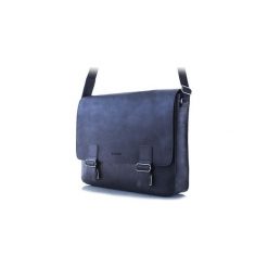 Czarna torba na ramię ze skóry naturalnej baleine s3. Torby na laptopa męskie marki Baleine. Za 234.91 zł.