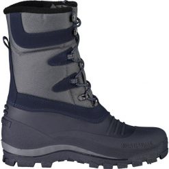 Śniegowce męskie CMP NIETOS wysokie z ociepliną. Szare buty trekkingowe męskie CMP, na zimę, bez wzorów, bez zapięcia, trekkingowe. Za 449.99 zł.