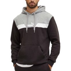 Męska bluza sportowa dresowa bawełniana PUMA COLORBLOCK 681731-01. Czarne bluzy bez kaptura męskie Puma, m, bez wzorów, z bawełny, bez kaptura. Za 129.99 zł.