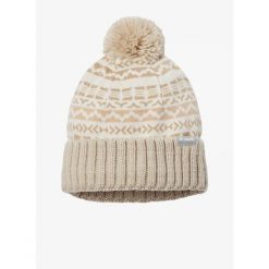 Czapka zimowa Columbia Sweater Weather Pom Beanie - chalk madras. Białe czapki męskie Columbia, na zimę, bez wzorów, sportowe. Za 95.45 zł.