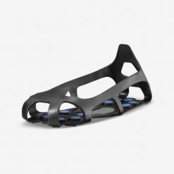 Nakładki antypoślizgowe SH100. Czarne buty trekkingowe męskie QUECHUA, na zimę, bez wzorów, z poliamidu, sportowe, bez obcasa, bez zapięcia. Za 49.99 zł.