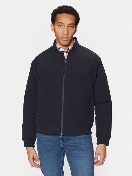 Tommy Hilfiger Kurtka bomber MW0MW37789 Granatowy Regular Fit. Niebieskie kurtki męskie Tommy Hilfiger, m, bez wzorów, z syntetyku, bez ramiączek, bez kaptura. Za 569.99 zł.